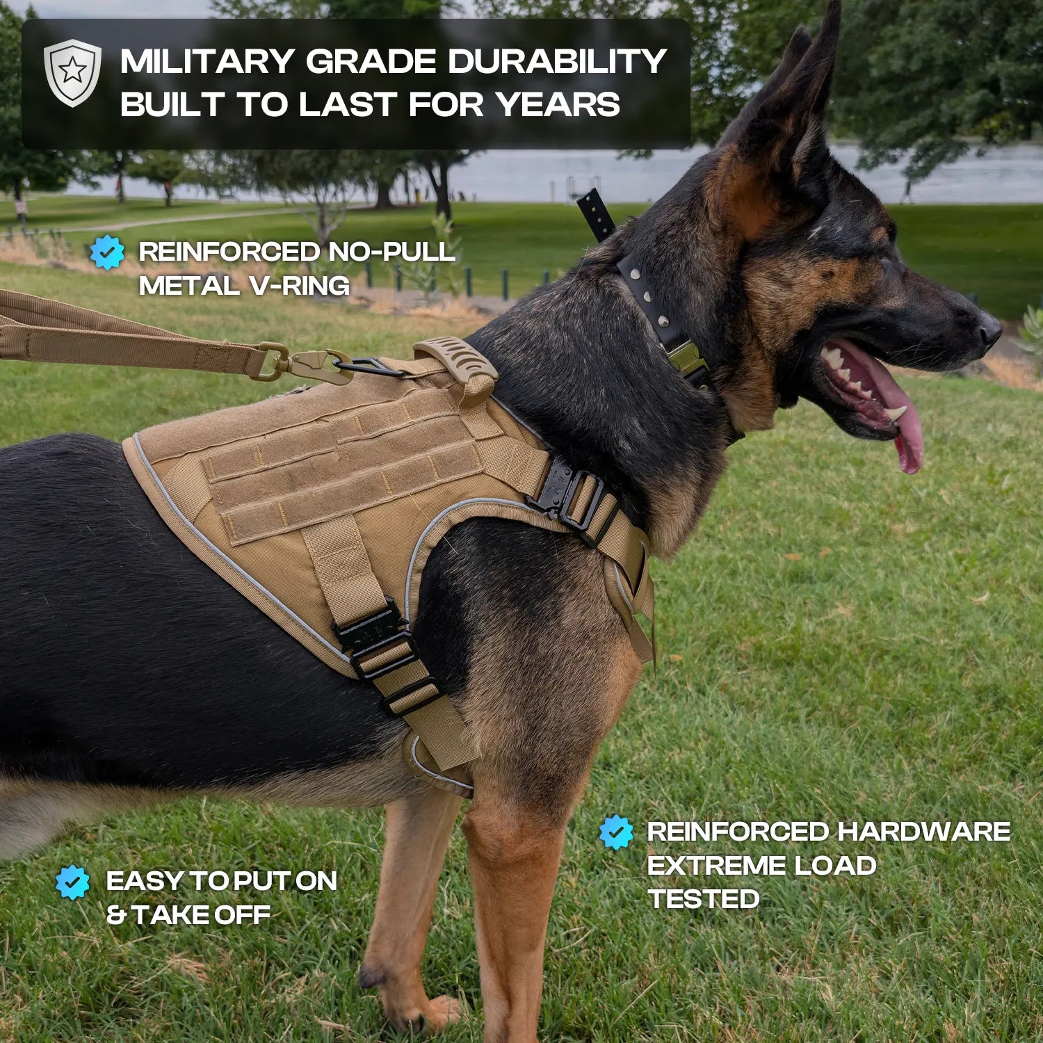 k9 dog gear Tactical No-Pull Dog Harness for Large Dogs