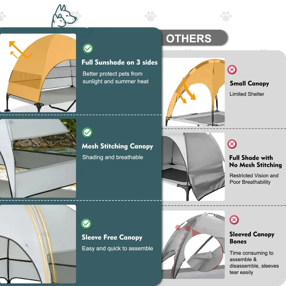 K9Cabana™ Dog Lounge Tent & Elevated Bed